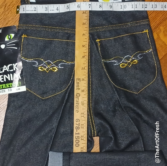 LEMON FIZZ Black WASH Denim Vintage Style Jeans for Girls NWT - Picture 10 of 13